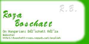 roza boschatt business card